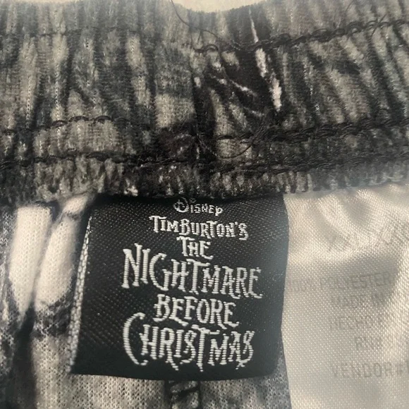 Disney Black and Gray Nightmare Before Christmas Pajama Pants - Picture 2 of 8